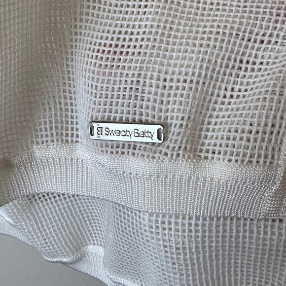 Sweaty Betty Tilia Floral Embroidered Swim Cover Up Tunic in White Medium - Picture 3 of 5